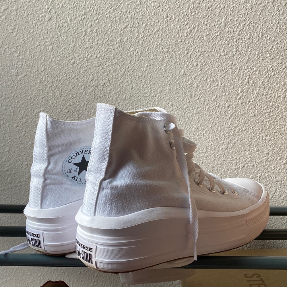 White platform converse